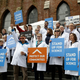 Scientists at a rally at the American Geophysical Union conference in December, 2016. Image: AP